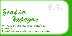 zsofia hajagos business card